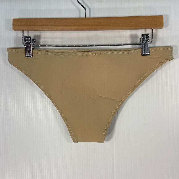 Hoaka Swimwear Neoprene 2 Piece Bikini Swimsuit Zip Top Beige Womens Large XL - Picture 5 of 9